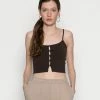 Weekday NICOLE BUTTON TANK - Débardeur Women -France Weekday Soldes Boutique 801262e8a8c5448294eb108c1e1cee98